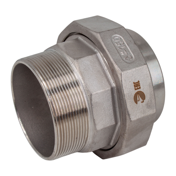 Американка c/нр нержавеющая, AISI304 DN80 (3"), (CF8), PTFE, PN16