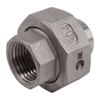 Американка с/вр нержавеющая, AISI304 DN15 (1/2"), (CF8), PTFE, PN16