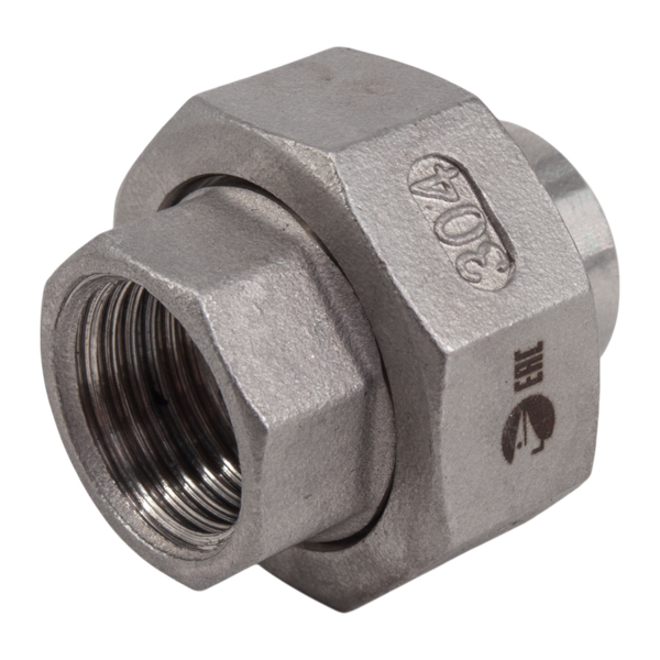 Американка с/вр нержавеющая, AISI304 DN15 (1/2"), (CF8), PTFE, PN16