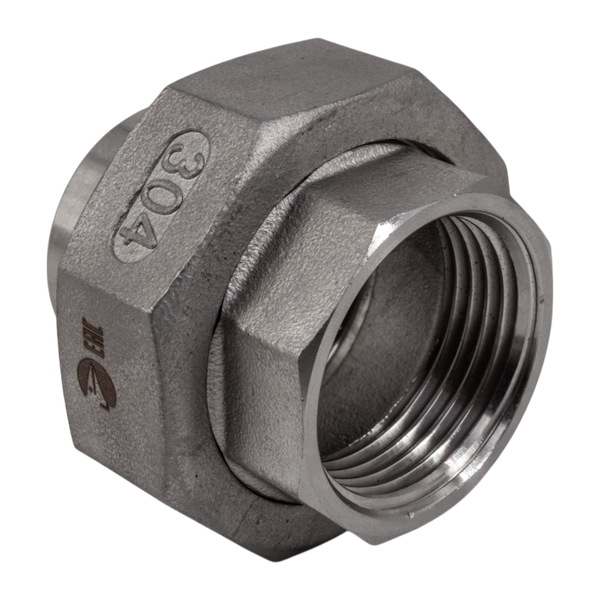 Американка с/вр нержавеющая, AISI304 DN25 (1"), (CF8), PTFE, PN16