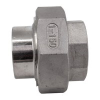 Американка с/вр нержавеющая, AISI304 DN25 (1"), (CF8), PTFE, PN16