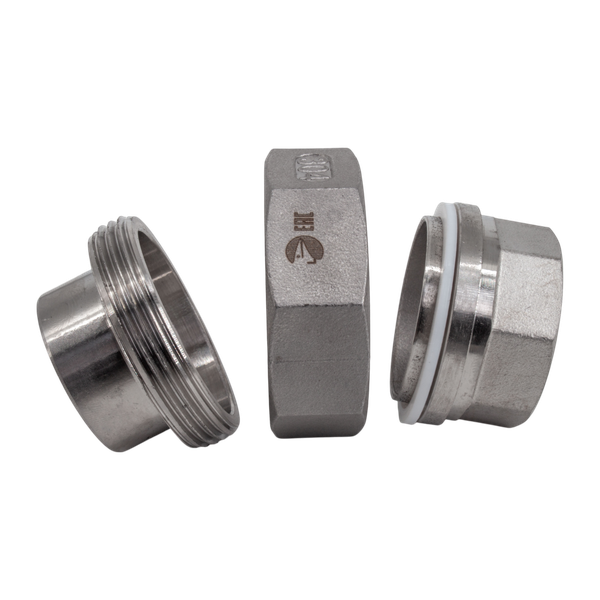 Американка с/вр нержавеющая, AISI304 DN25 (1"), (CF8), PTFE, PN16
