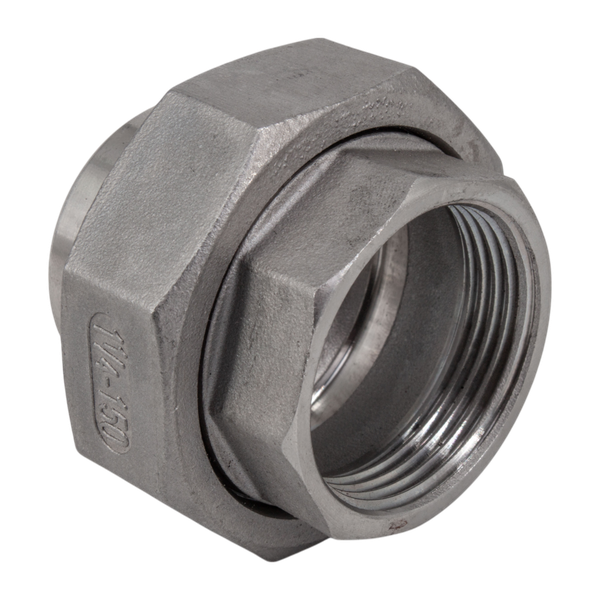 Американка с/вр нержавеющая, AISI304 DN32 (1_1/4"), (CF8), PTFE, PN16