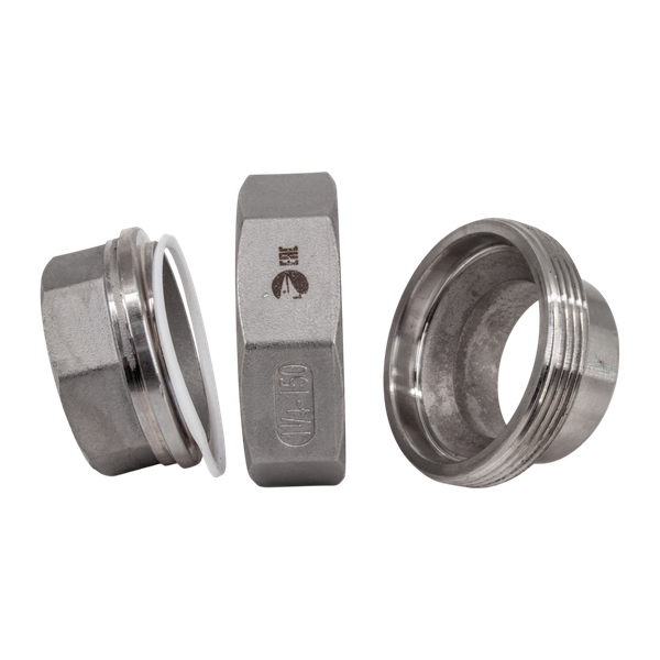Американка с/вр нержавеющая, AISI304 DN32 (1_1/4"), (CF8), PTFE, PN16