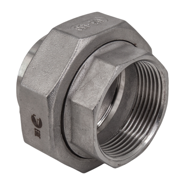 Американка с/вр нержавеющая, AISI304 DN40 (1_1/2"), (CF8), PTFE, PN16