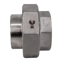 Американка с/вр нержавеющая, AISI304 DN40 (1_1/2"), (CF8), PTFE, PN16