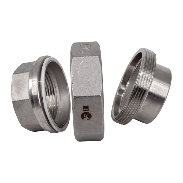 Американка с/вр нержавеющая, AISI304 DN40 (1_1/2"), (CF8), PTFE, PN16