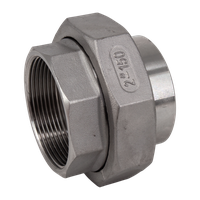 Американка с/вр нержавеющая, AISI304 DN50 (2"), (CF8), PTFE, PN16