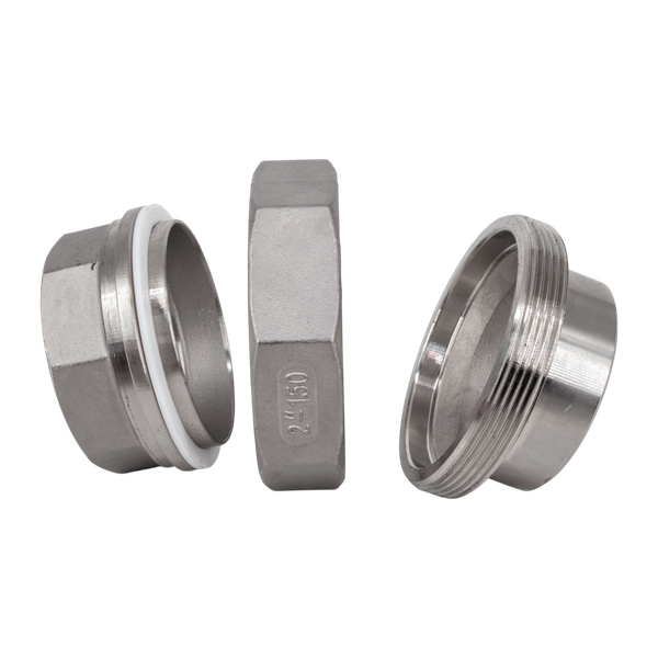 Американка с/вр нержавеющая, AISI304 DN50 (2"), (CF8), PTFE, PN16