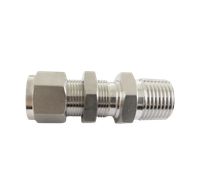 CBMC штуцер с креплением на панель ( об.вр.Д 1/2" x нр.NPT 1/2" )