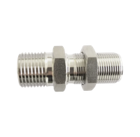 CBMC штуцер с креплением на панель ( об.вр.Д 1/2" x нр.NPT 1/2" )