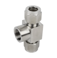 CBTF тройник с резьбой по ответвлению ( об.вр.Д 1/4" x вр.NPT 1/4" )
