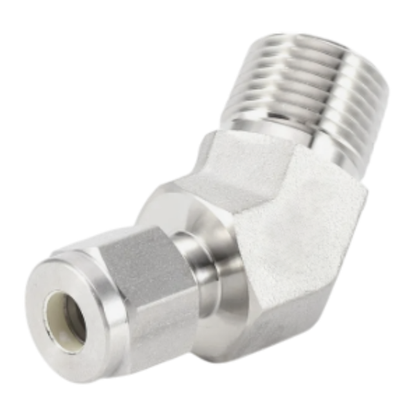 CLMB штуцер угловой 45° ( об.вр.Д 3/8" x нр.NPT 1/4" )