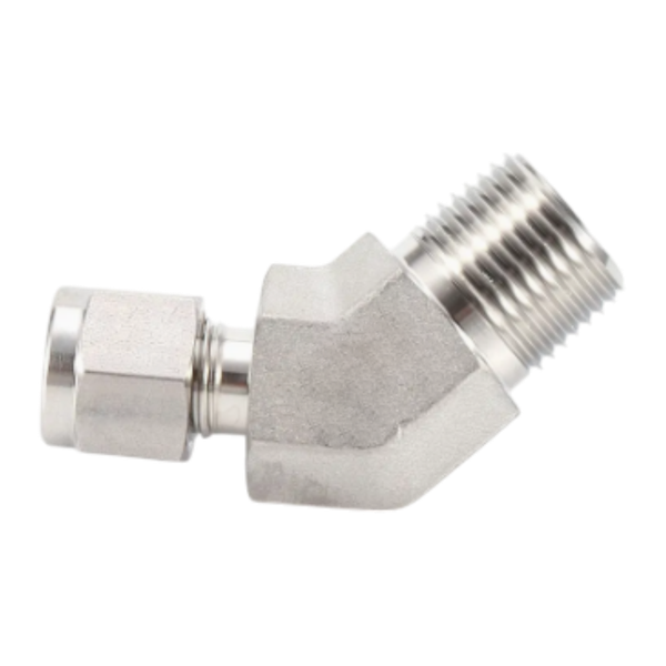 CLMB штуцер угловой 45° ( об.вр.Д 3/8" x нр.NPT 1/4" )