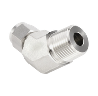CLMB штуцер угловой 45° ( об.вр.Д 1/4" x нр.BSPT 1/4" )