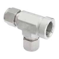 CRTF тройник с резьбой по направлению ( об.вр.Д 3/8" x вр.NPT 1/4" )