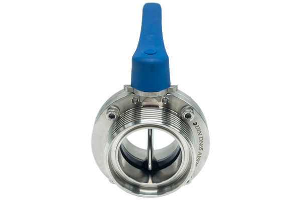 Затвор дисковый резьбовой нержавеющий под привод, EPDM, AISI304 DN65 (2_1/2"), (CF8), PN8