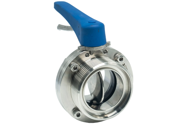 Затвор дисковый резьбовой нержавеющий под привод, EPDM, AISI304 DN65 (2_1/2"), (CF8), PN8