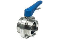Затвор дисковый резьбовой нержавеющий под привод, EPDM, AISI304 DN65 (2_1/2"), (CF8), PN8