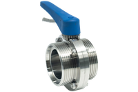 Затвор дисковый резьбовой нержавеющий под привод, EPDM, AISI304 DN65 (2_1/2"), (CF8), PN8