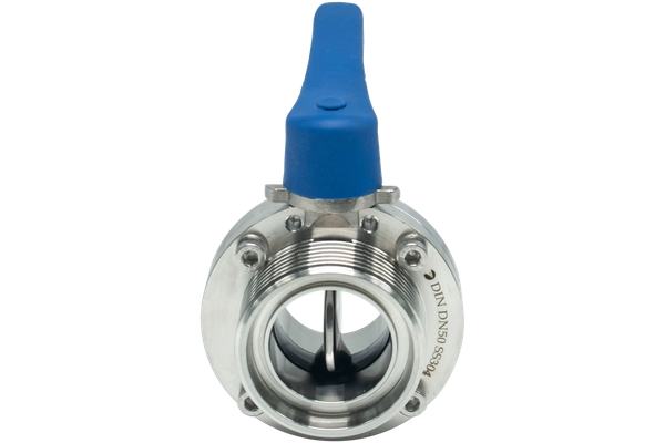 Затвор дисковый резьбовой нержавеющий под привод, EPDM, AISI304 DN50 (2"), (CF8), PN8