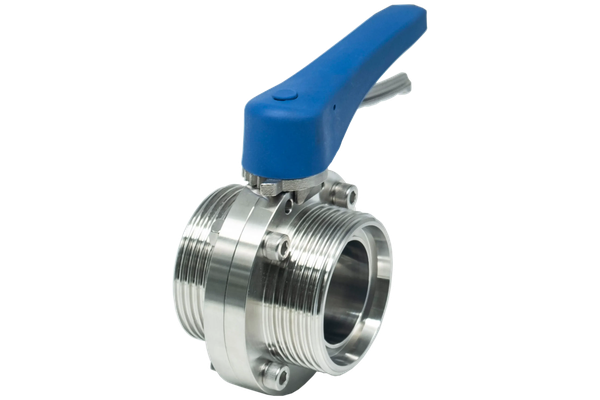 Затвор дисковый резьбовой нержавеющий под привод, EPDM, AISI304 DN50 (2"), (CF8), PN8