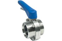 Затвор дисковый резьбовой нержавеющий под привод, EPDM, AISI304 DN50 (2"), (CF8), PN8