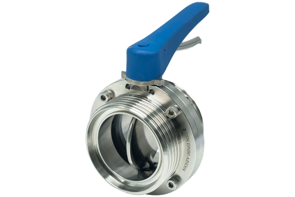 Затвор дисковый резьбовой нержавеющий под привод, EPDM, AISI304 DN80 (3"), (CF8), PN8