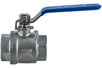 Кран шаровый муфтовый двусоставной нержавеющий (2PC), AISI304 DN40 (1_1/2"), (CF8), PN40