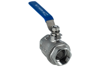 Кран шаровый муфтовый двусоставной нержавеющий (2PC), AISI304 DN40 (1_1/2"), (CF8), PN40