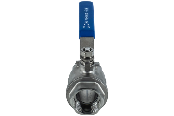 Кран шаровый муфтовый двусоставной нержавеющий (2PC), AISI304 DN40 (1_1/2"), (CF8), PN40