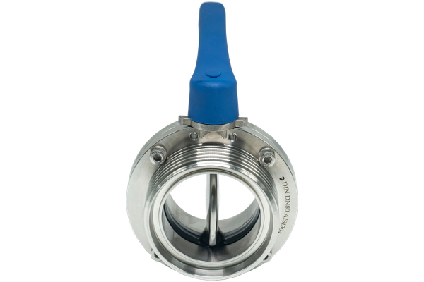 Затвор дисковый резьбовой нержавеющий под привод, EPDM, AISI304 DN80 (3"), (CF8), PN8