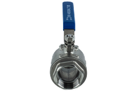 Кран шаровый муфтовый двусоставной нержавеющий (2PC), AISI304 DN50 (2"), (CF8), PN40