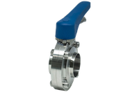Затвор дисковый приварной нержавеющий под привод, EPDM, AISI304 DN50 (2"), (CF8), PN8