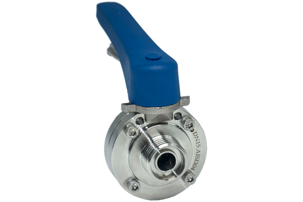 Затвор дисковый резьбовой нержавеющий, AISI304 DN15 (1/2"), (CF8), PN8