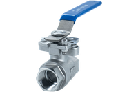 Кран шаровый муфтовый под привод нержавеющий (2PC), AISI304 DN25 (1"), (CF8), PN64
