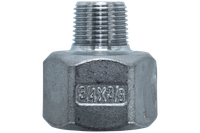 Футорка обратная нержавеющая, AISI304 DN20 x DN10 (3/4" x 3/8"), (CF8), PN16