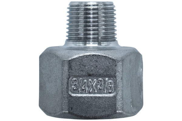 Футорка обратная нержавеющая, AISI304 DN20 x DN10 (3/4" x 3/8"), (CF8), PN16