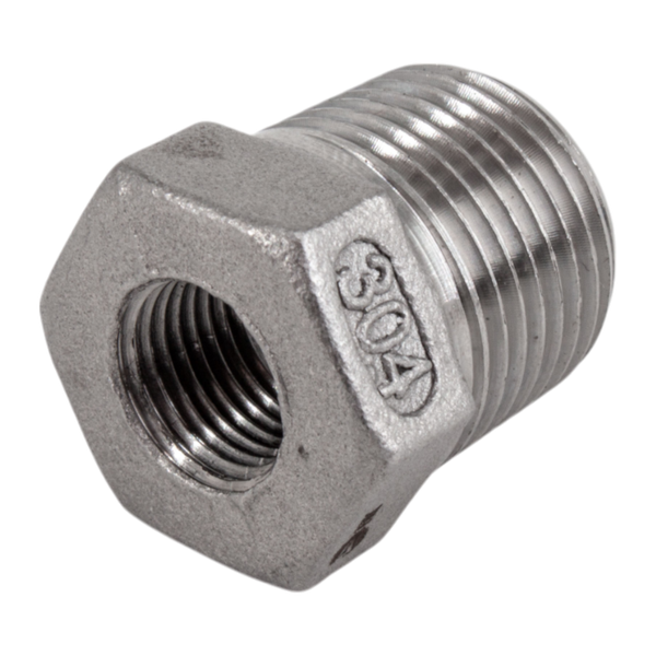 Футорка нержавеющая, AISI304 DN10 x DN 6 (3/8" x 1/8"), (CF8), PN16