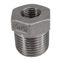 Футорка нержавеющая, AISI304 DN10 x DN 6 (3/8" x 1/8"), (CF8), PN16