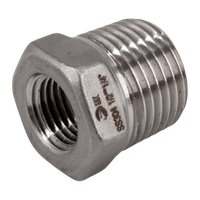 Футорка нержавеющая, AISI304 DN15 x DN 8 (1/2" x 1/4"), (CF8), PN16