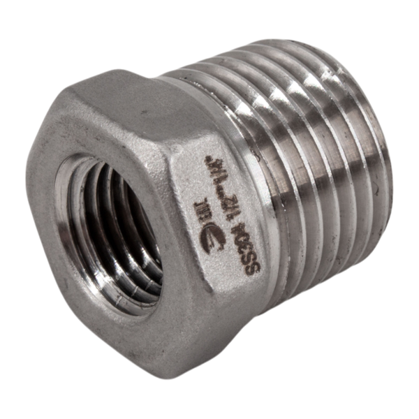 Футорка нержавеющая, AISI304 DN15 x DN 8 (1/2" x 1/4"), (CF8), PN16