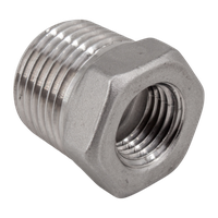 Футорка нержавеющая, AISI304 DN15 x DN 8 (1/2" x 1/4"), (CF8), PN16