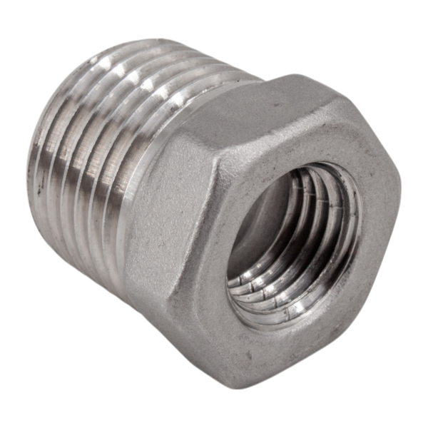 Футорка нержавеющая, AISI304 DN15 x DN 8 (1/2" x 1/4"), (CF8), PN16
