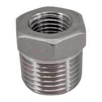 Футорка нержавеющая, AISI304 DN15 x DN 8 (1/2" x 1/4"), (CF8), PN16