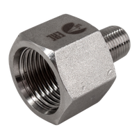 Футорка обратная нержавеющая, AISI304 DN10 x DN 6 (3/8" x 1/8"), (CF8), PN16