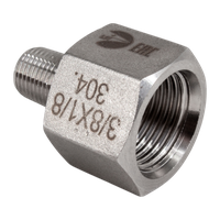 Футорка обратная нержавеющая, AISI304 DN10 x DN 6 (3/8" x 1/8"), (CF8), PN16
