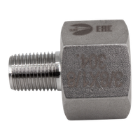 Футорка обратная нержавеющая, AISI304 DN10 x DN 6 (3/8" x 1/8"), (CF8), PN16