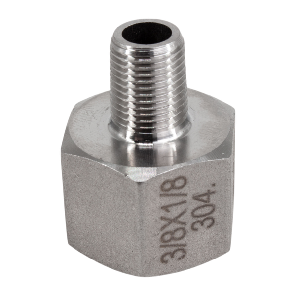 Футорка обратная нержавеющая, AISI304 DN10 x DN 6 (3/8" x 1/8"), (CF8), PN16