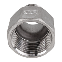 Футорка обратная нержавеющая, AISI304 DN25 x DN20 (1' x 3/4"), (CF8), PN16